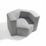 New Honeycomb Design Grey Single Sofa