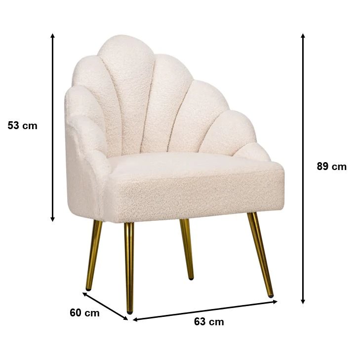 Metal & White Velvet Retro Armchair - Image 4