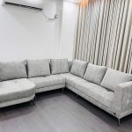 Light Grey Modern style Minimalist Sofa