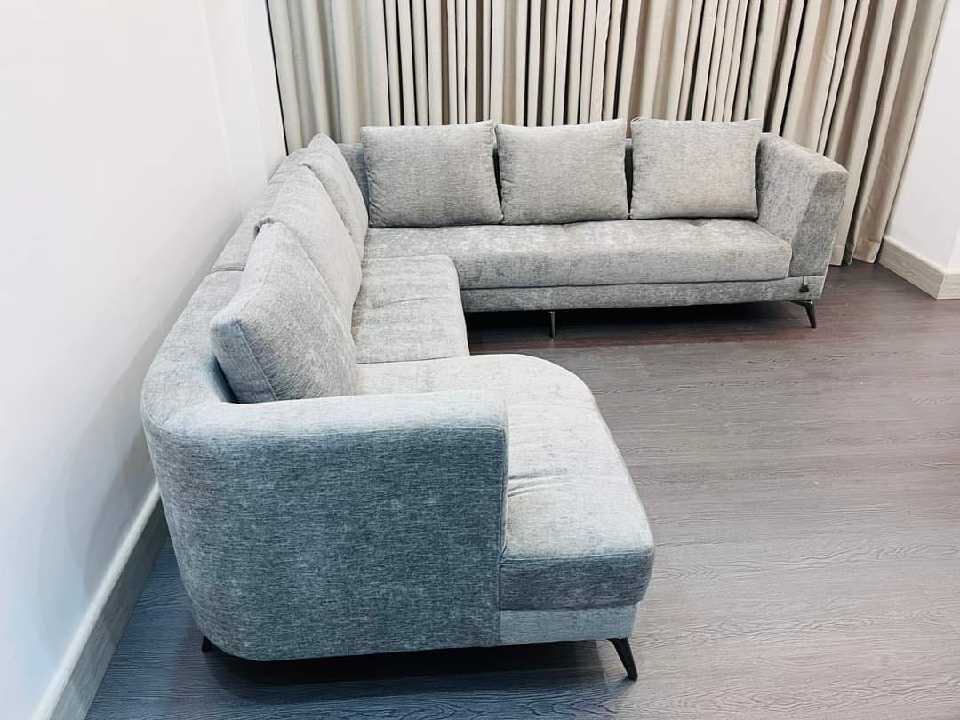 Light Grey Modern style Minimalist Sofa - Image 2
