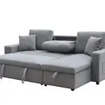 Spacer 3-Seater Left Right Fabric Corner Sofa Bed with Storage